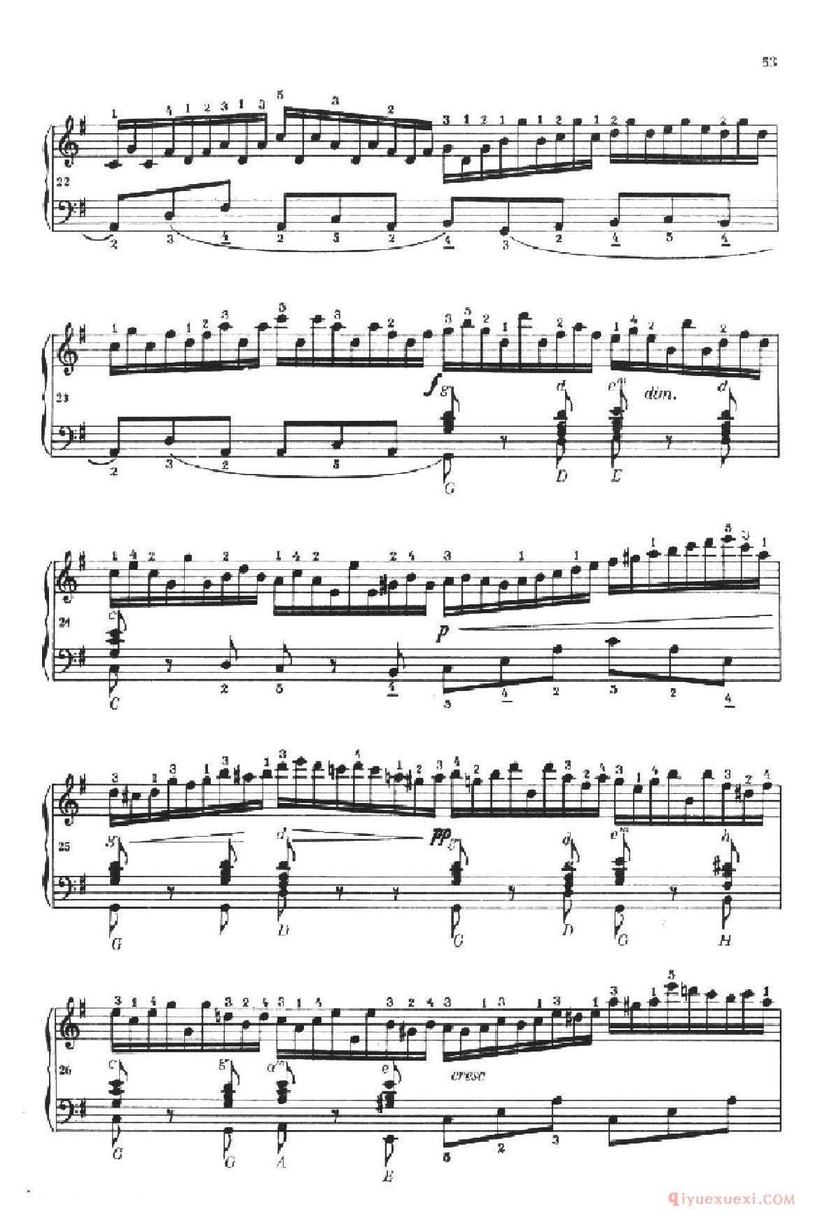 《车尔尼手风琴练习曲集》第Ⅱ册(第21—23首)