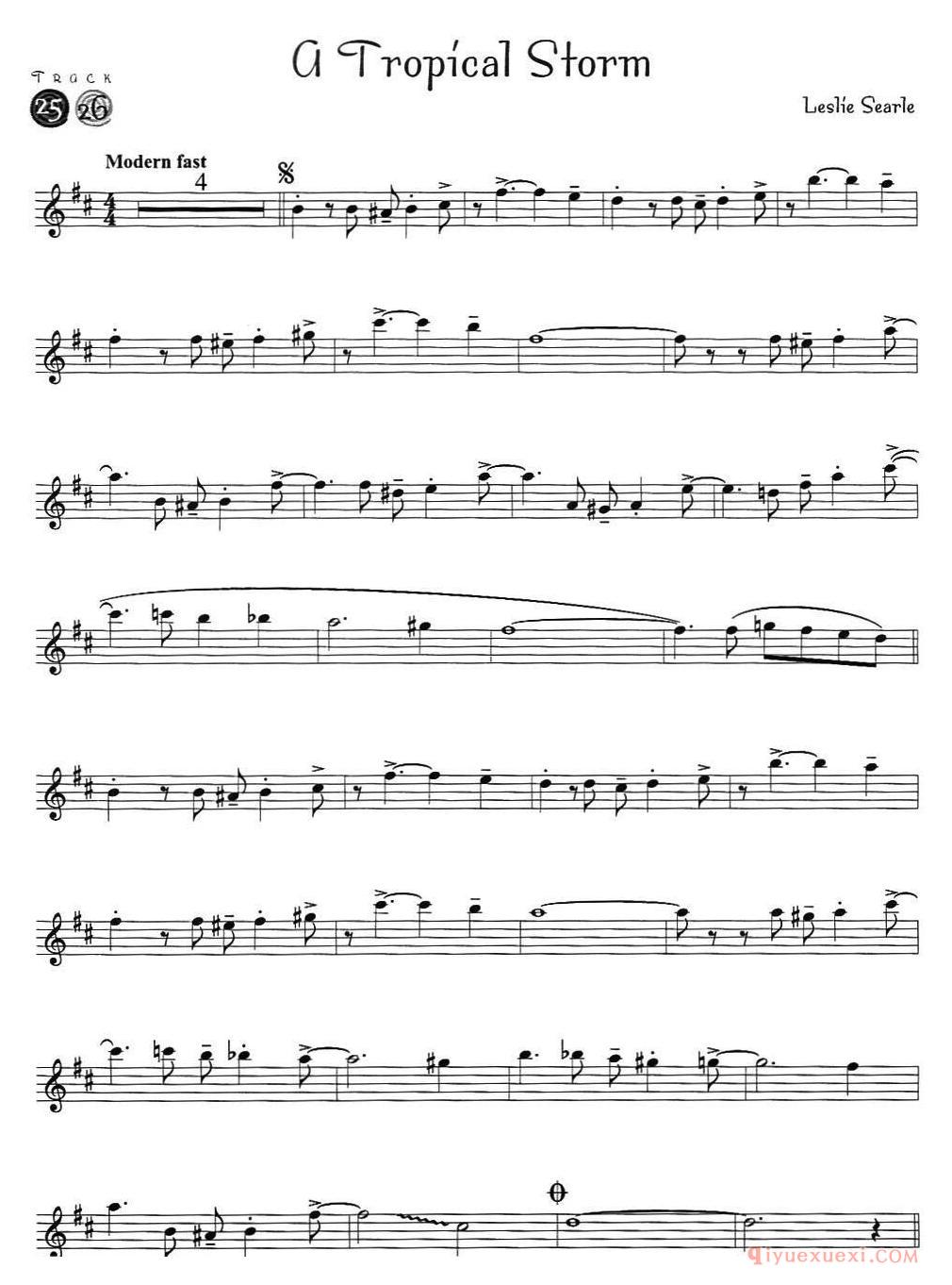 萨克斯谱【G Tropical Storm】五线谱