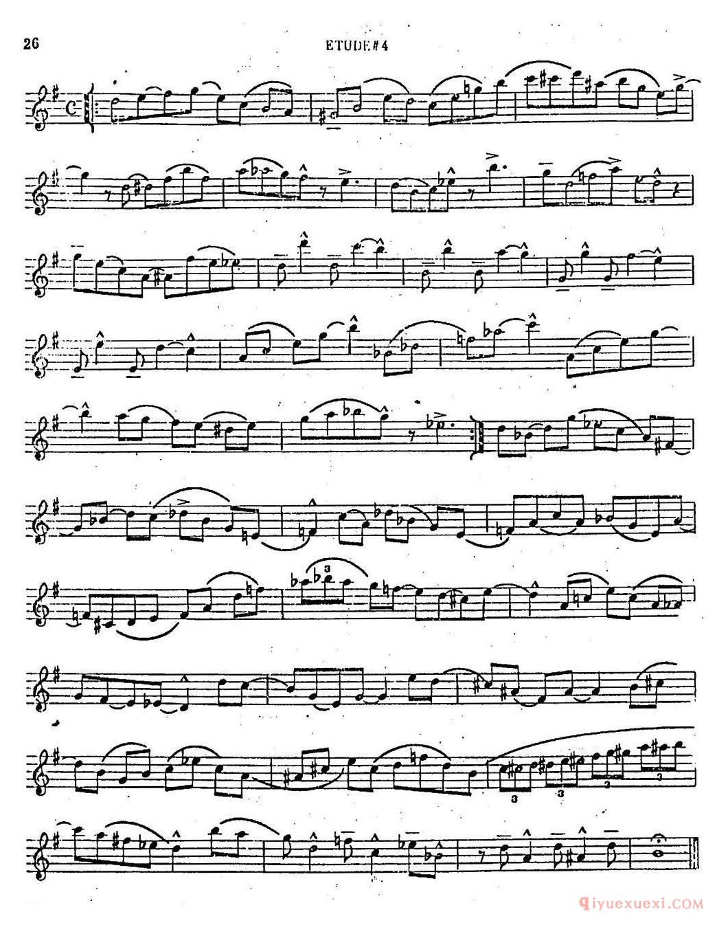 萨克斯谱【Intermediate Jazz Conception by Lennie Niehaus 25 Jazz Etudes】五线谱