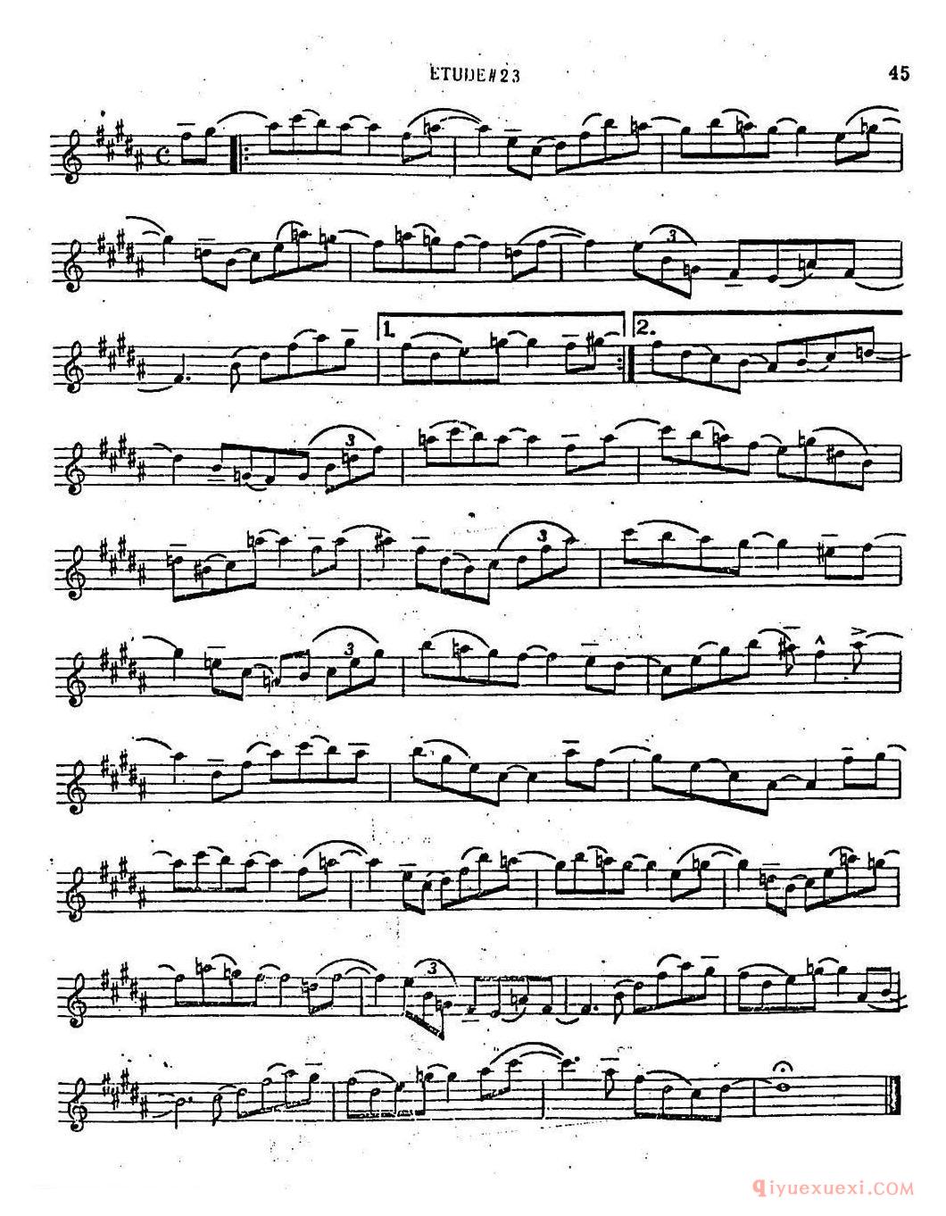 萨克斯谱【Intermediate Jazz Conception by Lennie Niehaus 25 Jazz Etudes】五线谱