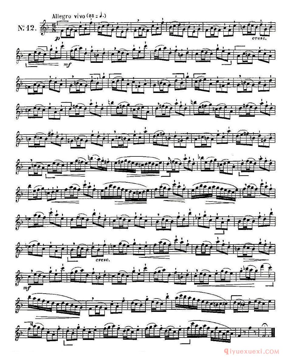 KLOSE的15首萨克斯练习曲集【Klose Etudes Chantantes Pour Saxophone】五线谱