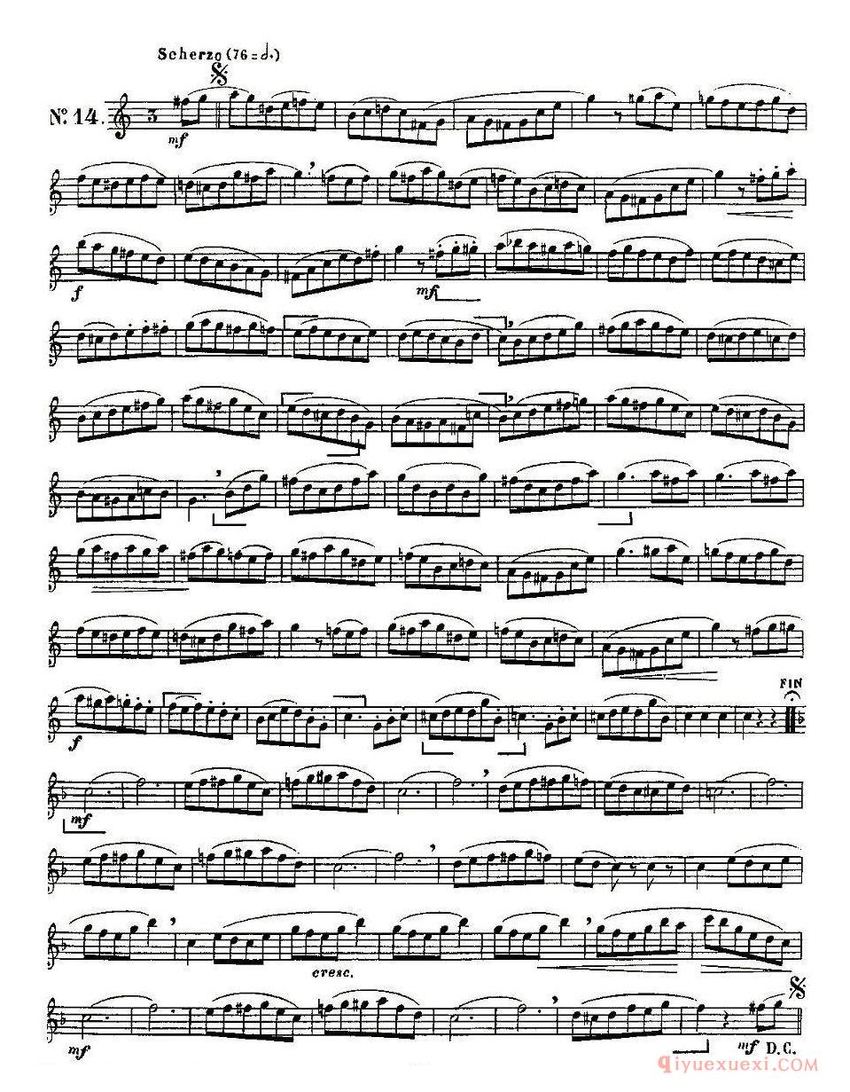 KLOSE的15首萨克斯练习曲集【Klose Etudes Chantantes Pour Saxophone】五线谱