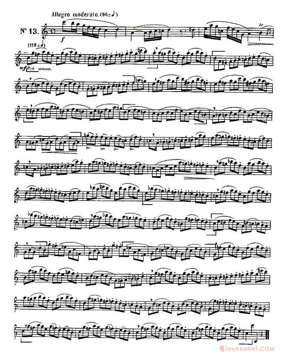 KLOSE的15首萨克斯练习曲集【Klose Etudes Chantantes Pour Saxophone】五线谱