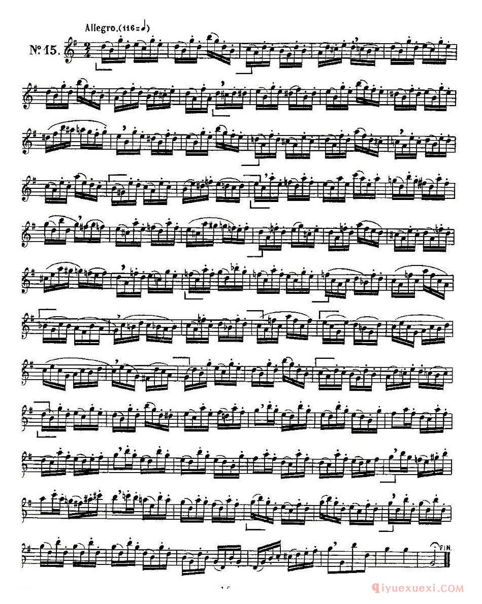 KLOSE的15首萨克斯练习曲集【Klose Etudes Chantantes Pour Saxophone】五线谱
