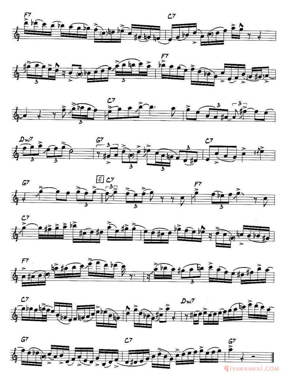 萨克斯谱【The Sleeper】五线谱