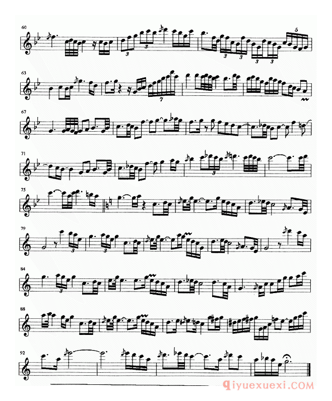 萨克斯谱【故乡】五线谱