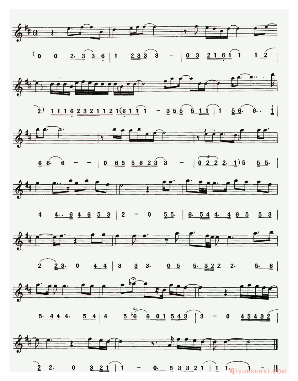 萨克斯谱【一切为了你 电影侠盗罗宾汉主题曲】线简谱对照版
