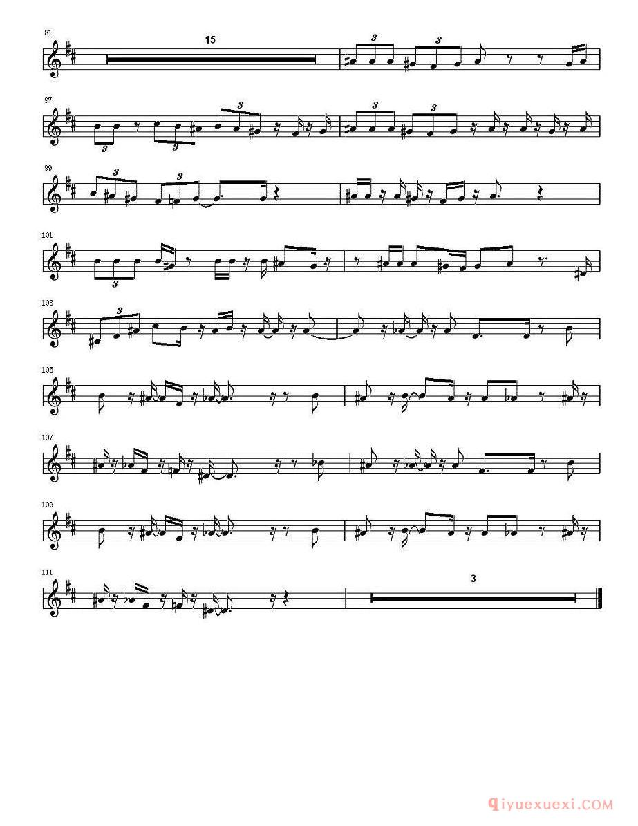 萨克斯谱《Mi Tierra》五线谱