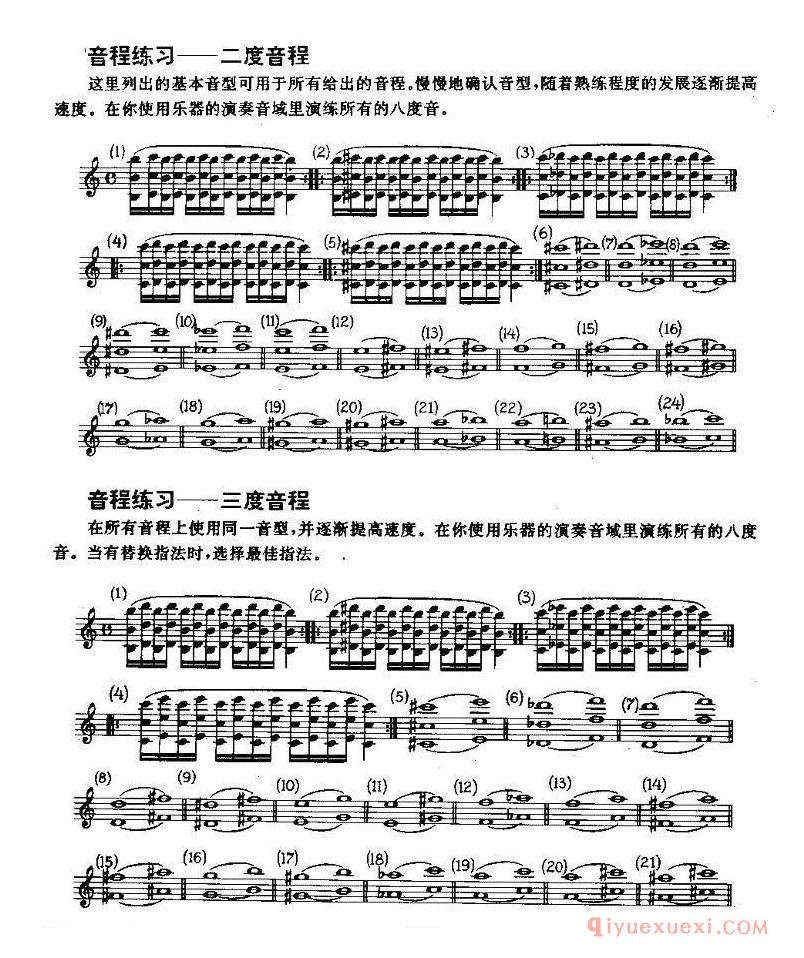 中音萨克管的日常练习