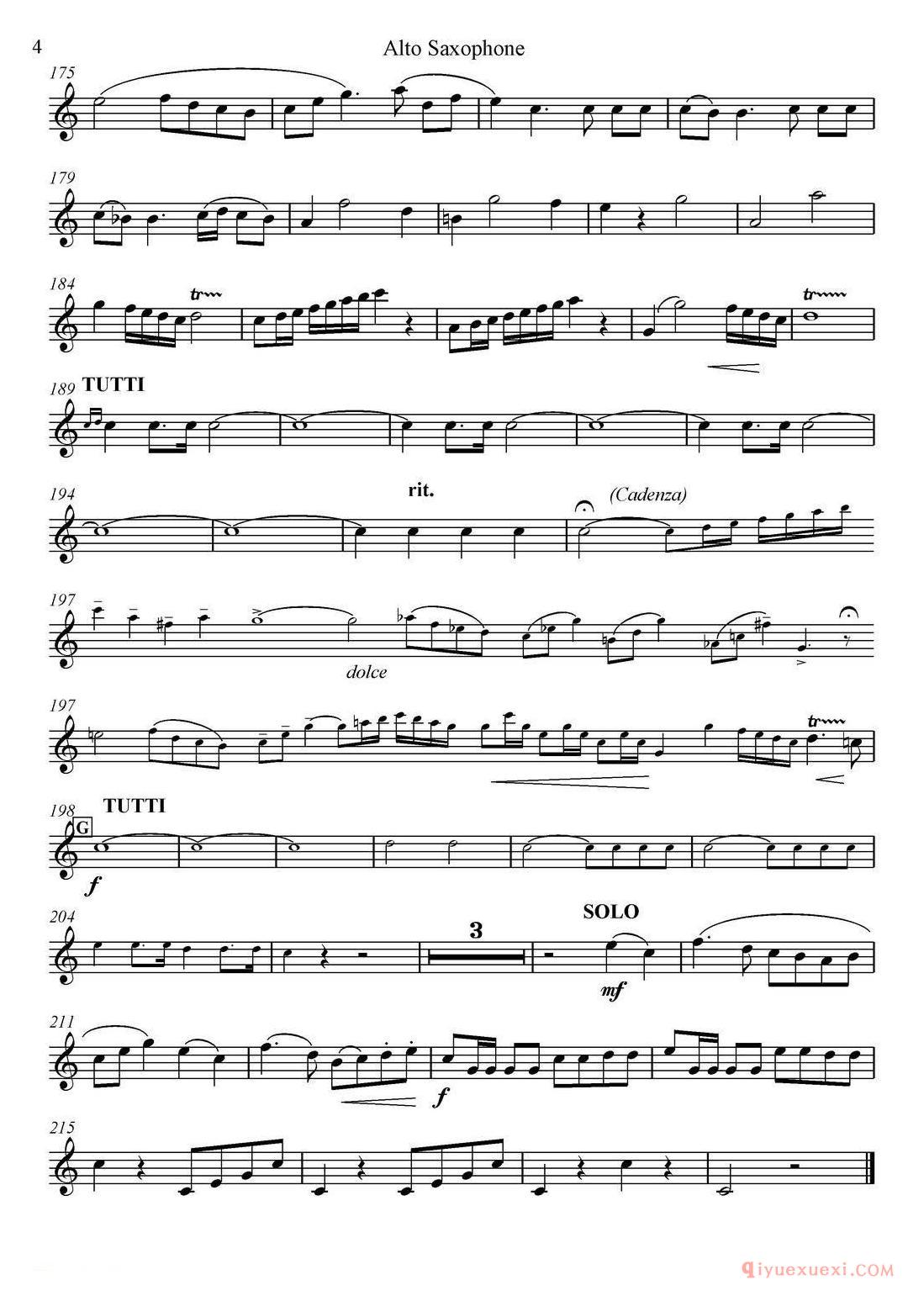 Mozart：Concerto KV495 No.4-1st（中音萨克斯）