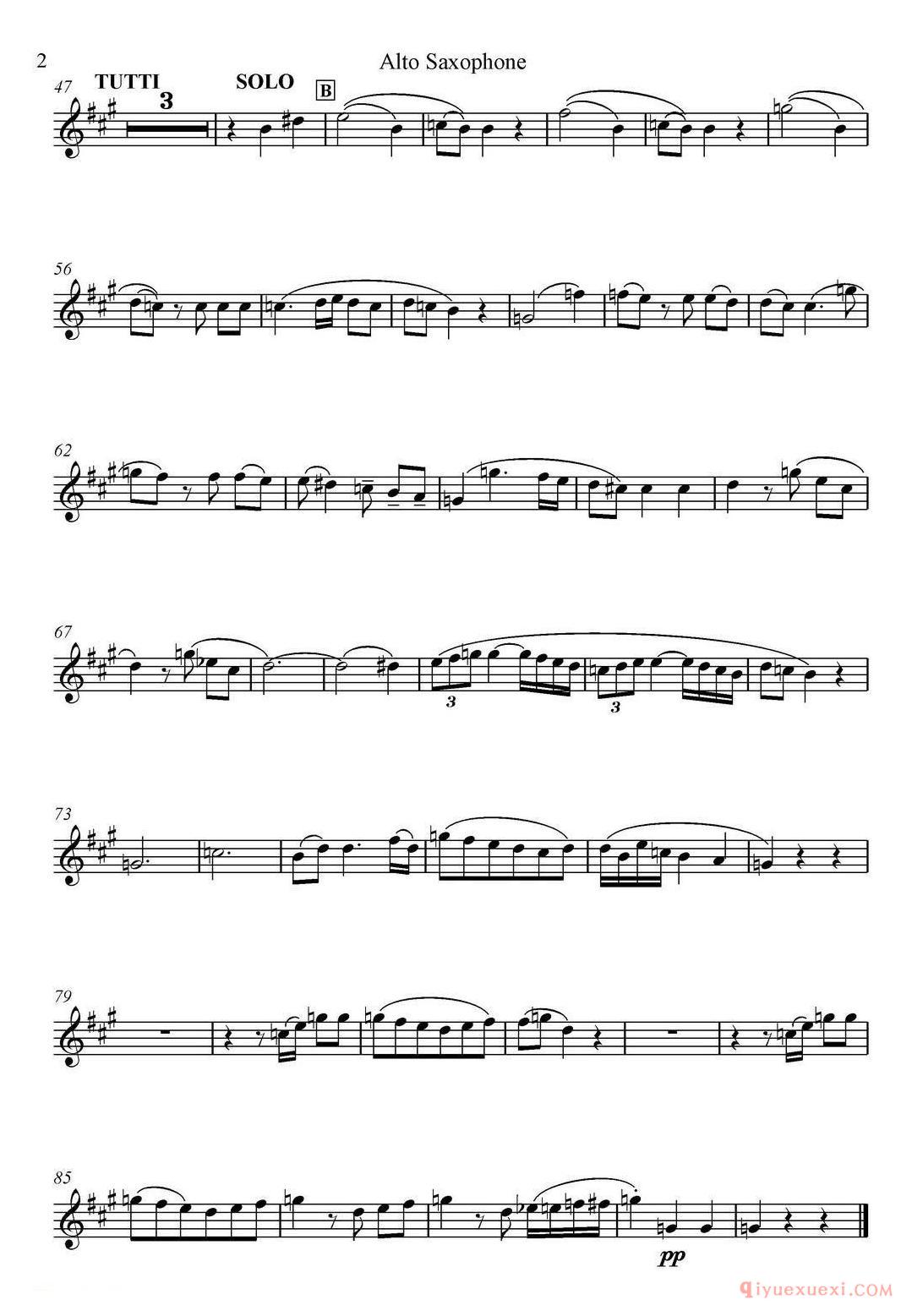 Mozart:Concerto KV495 No.4-2st(高音萨克斯)