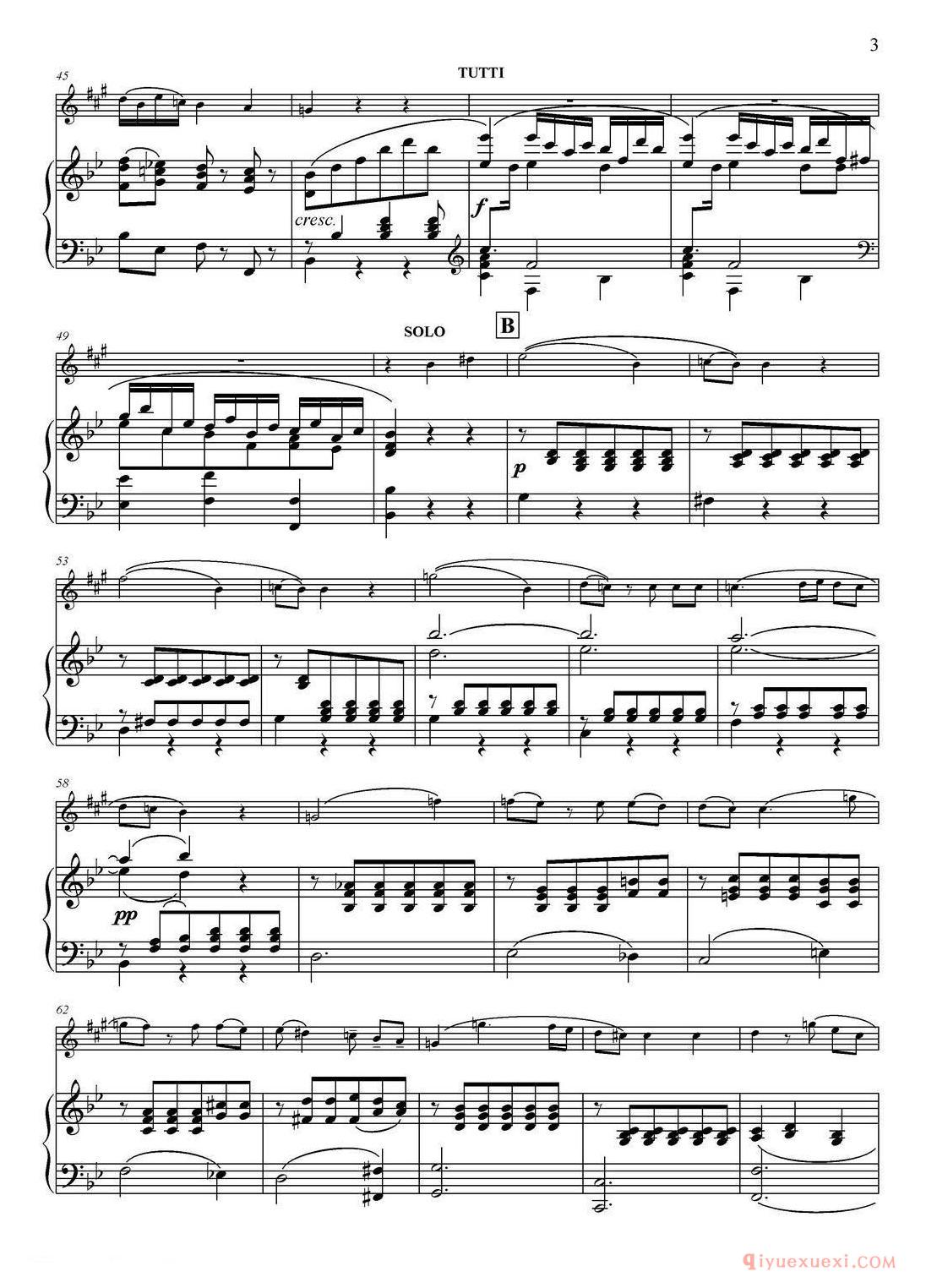 Mozart:Concerto KV495 No.4-2st(高音萨克斯/钢琴伴奏)