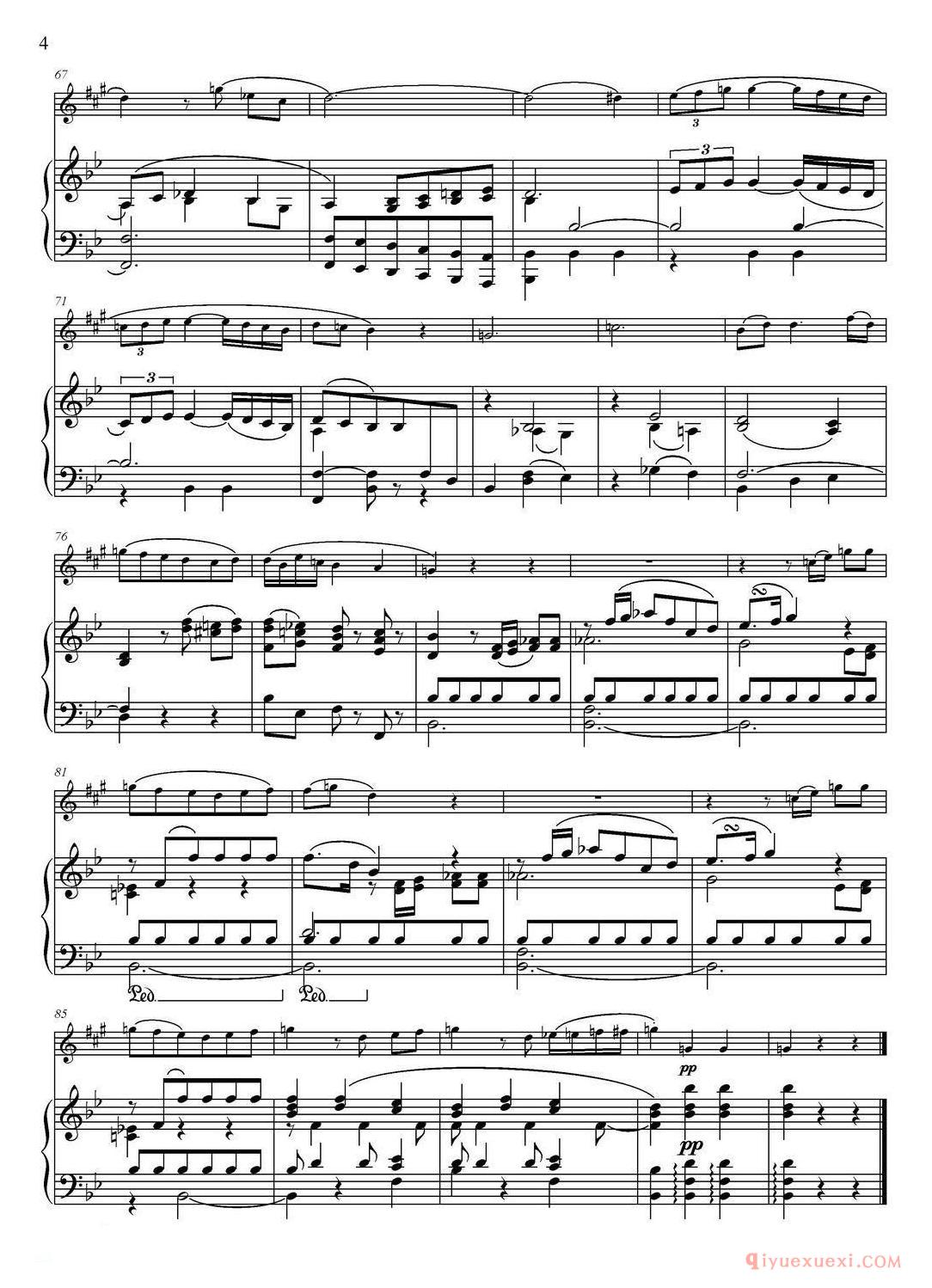 Mozart:Concerto KV495 No.4-2st(高音萨克斯/钢琴伴奏)