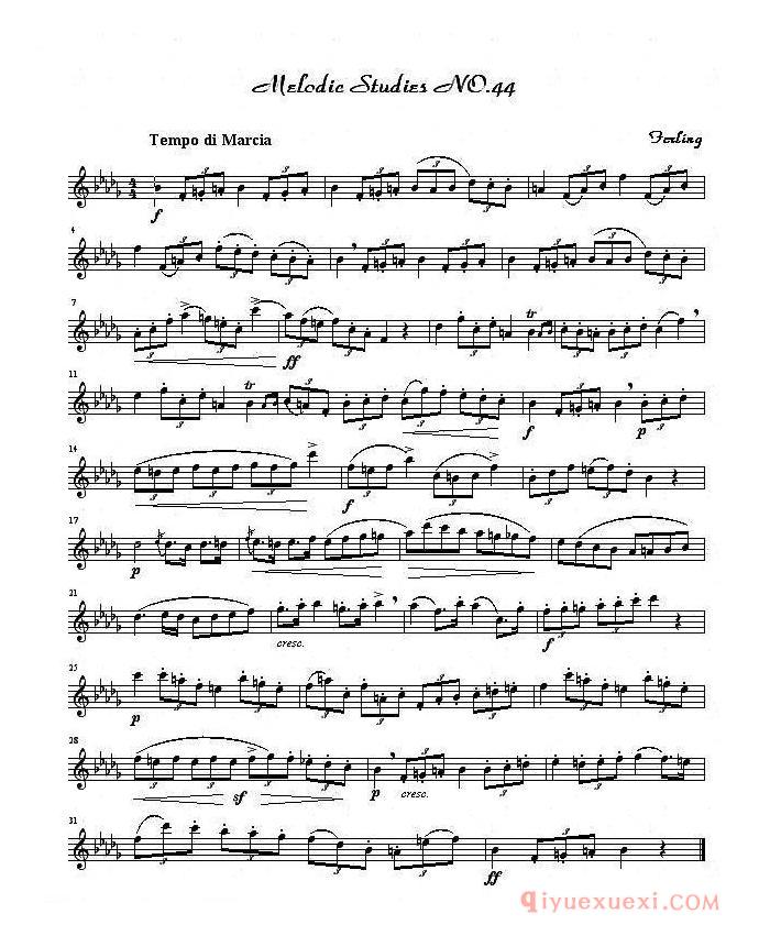 萨克斯《四十八首旋律练习曲》完整版
