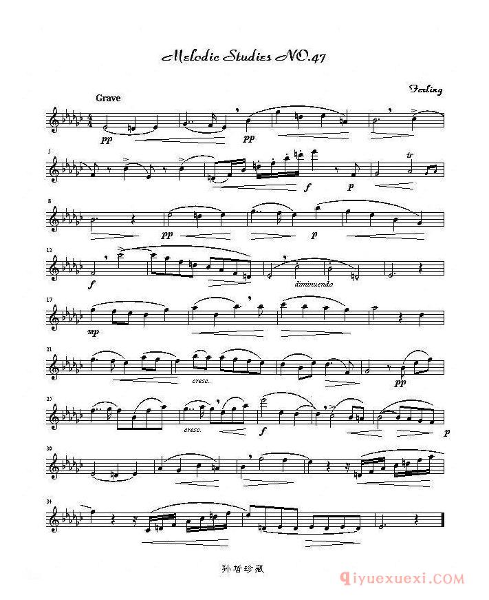 萨克斯《四十八首旋律练习曲》完整版