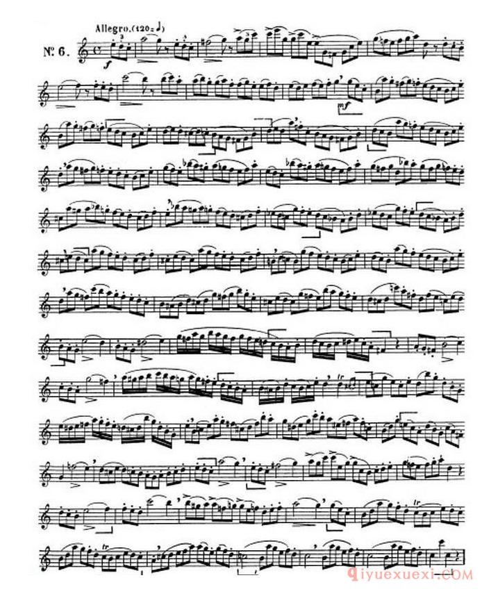 克劳斯古典萨克斯练习曲1-1010