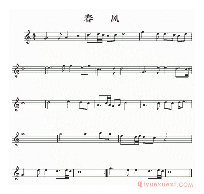 二胡谱[春风]