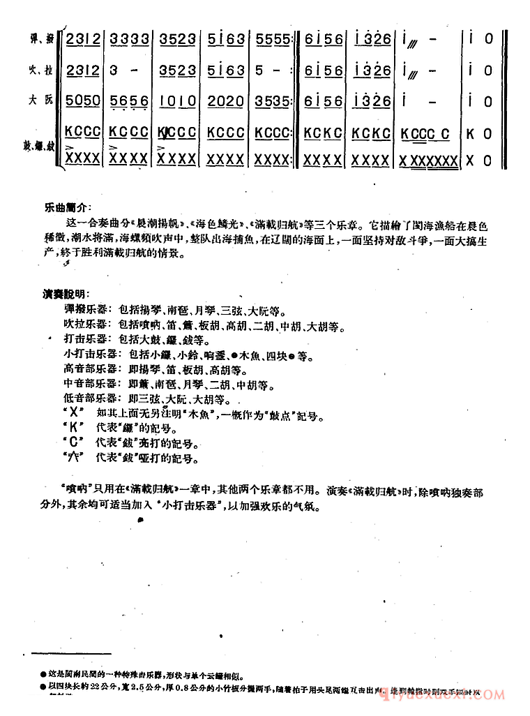 二胡简谱[闽海渔歌 组曲]福建民乐合奏