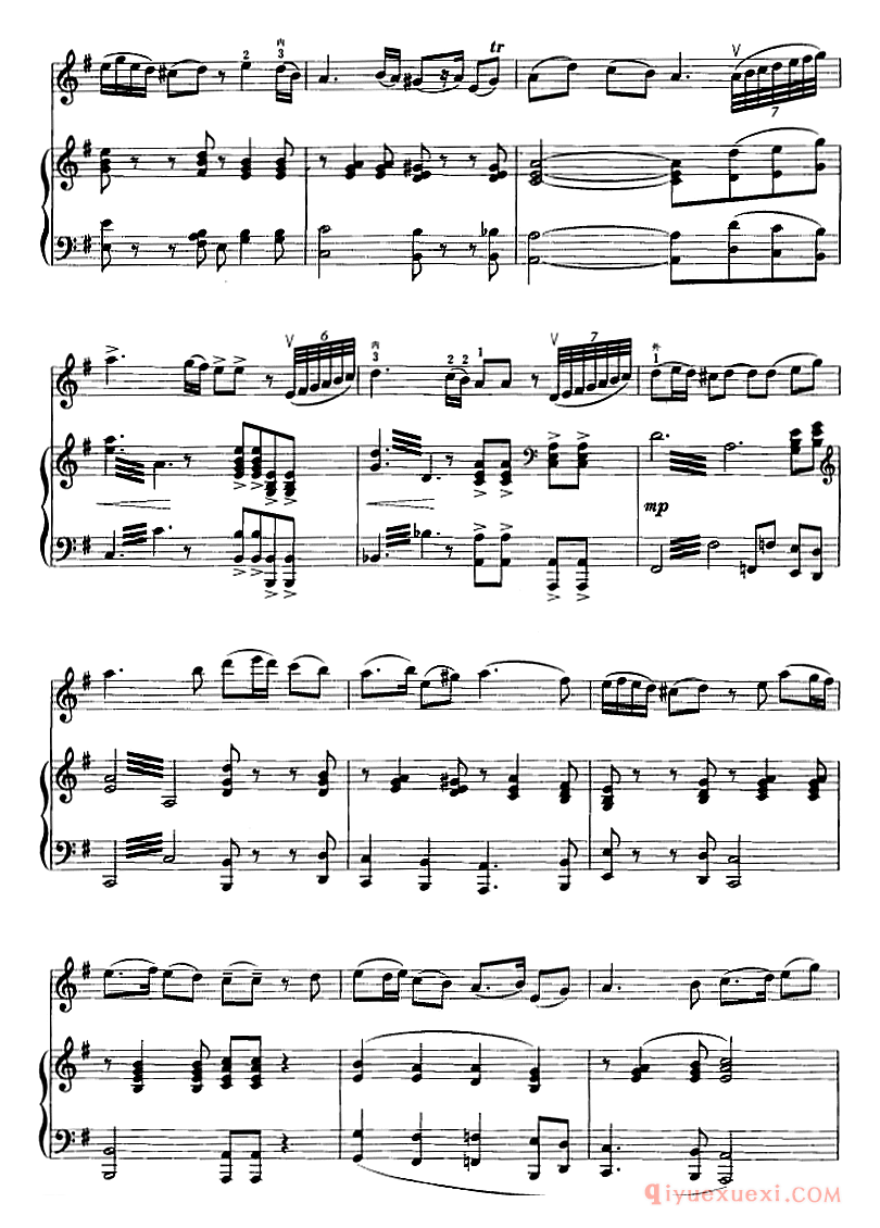 二胡乐谱[贵妃情]二胡+钢琴伴奏