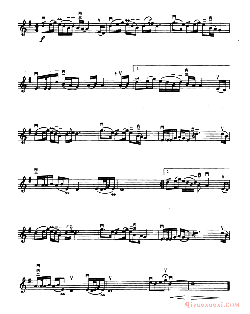 二胡独奏曲[又唱浏阳河]五线谱