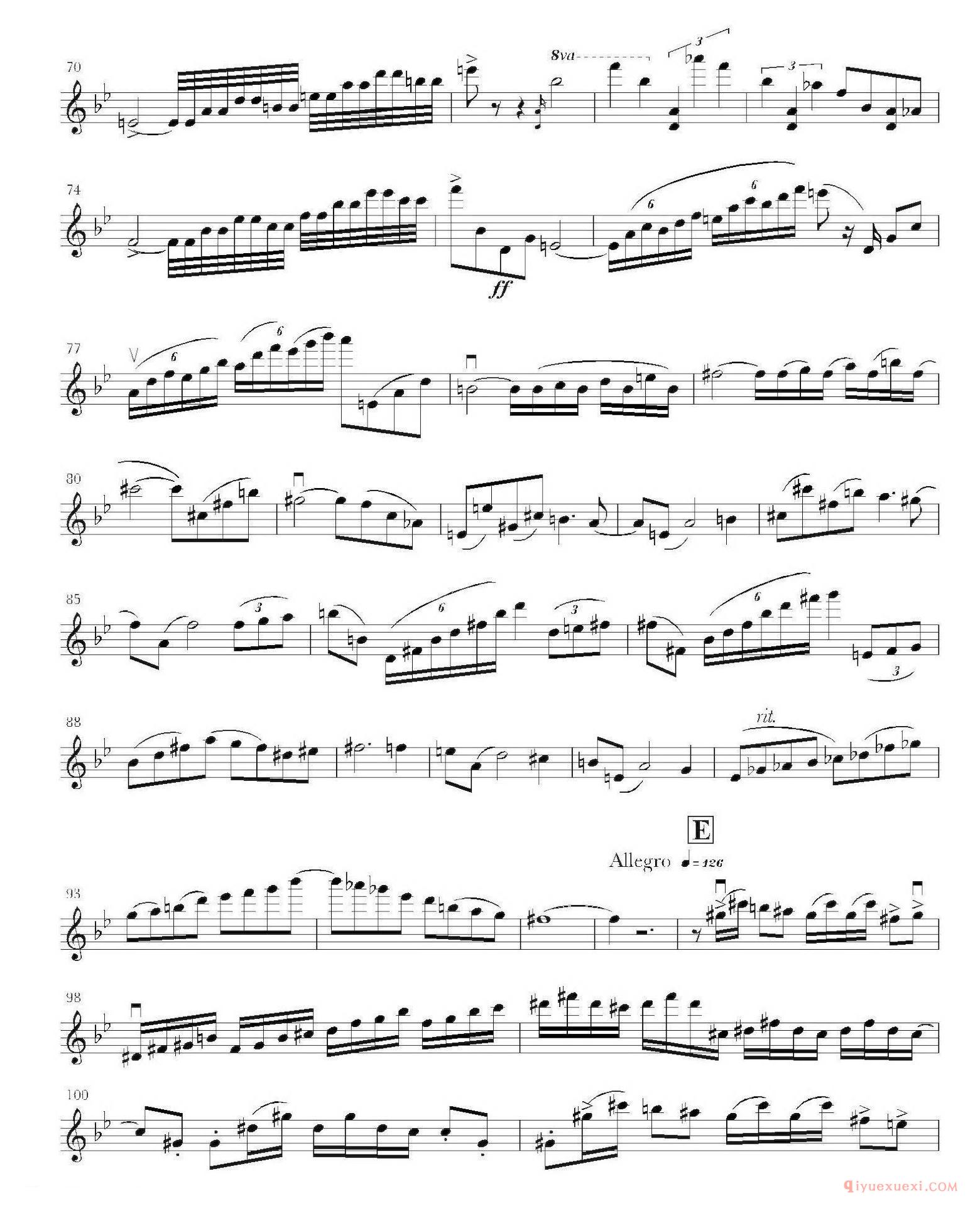 二胡乐谱[二胡随想曲第四号——戈壁]