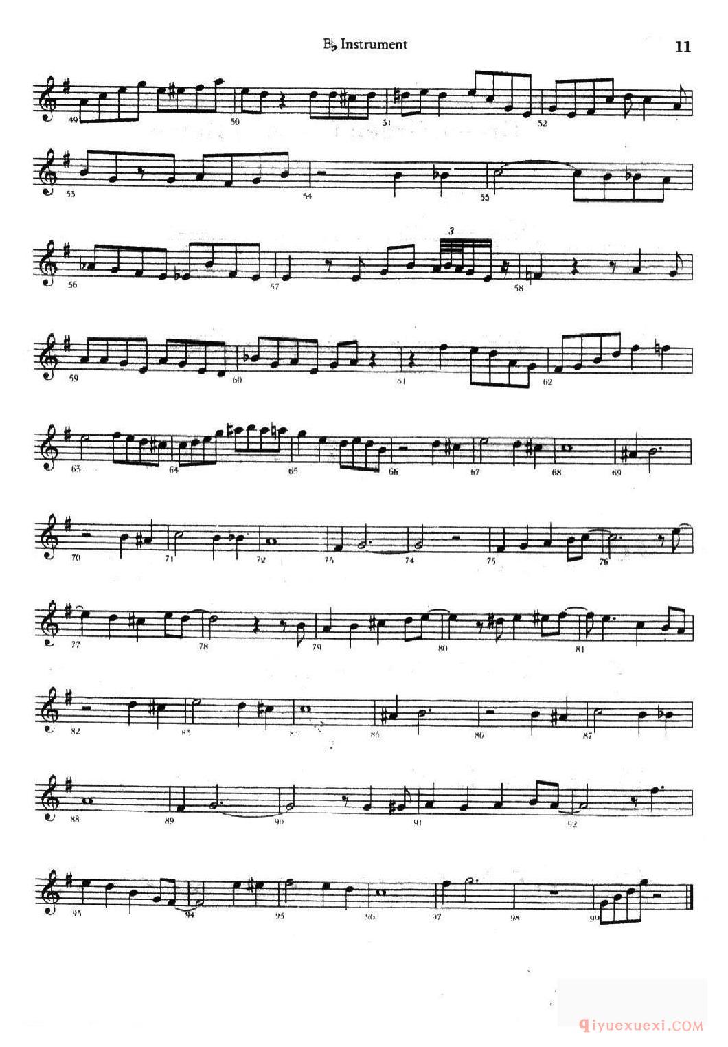 萨克斯乐谱[Near You]五线谱