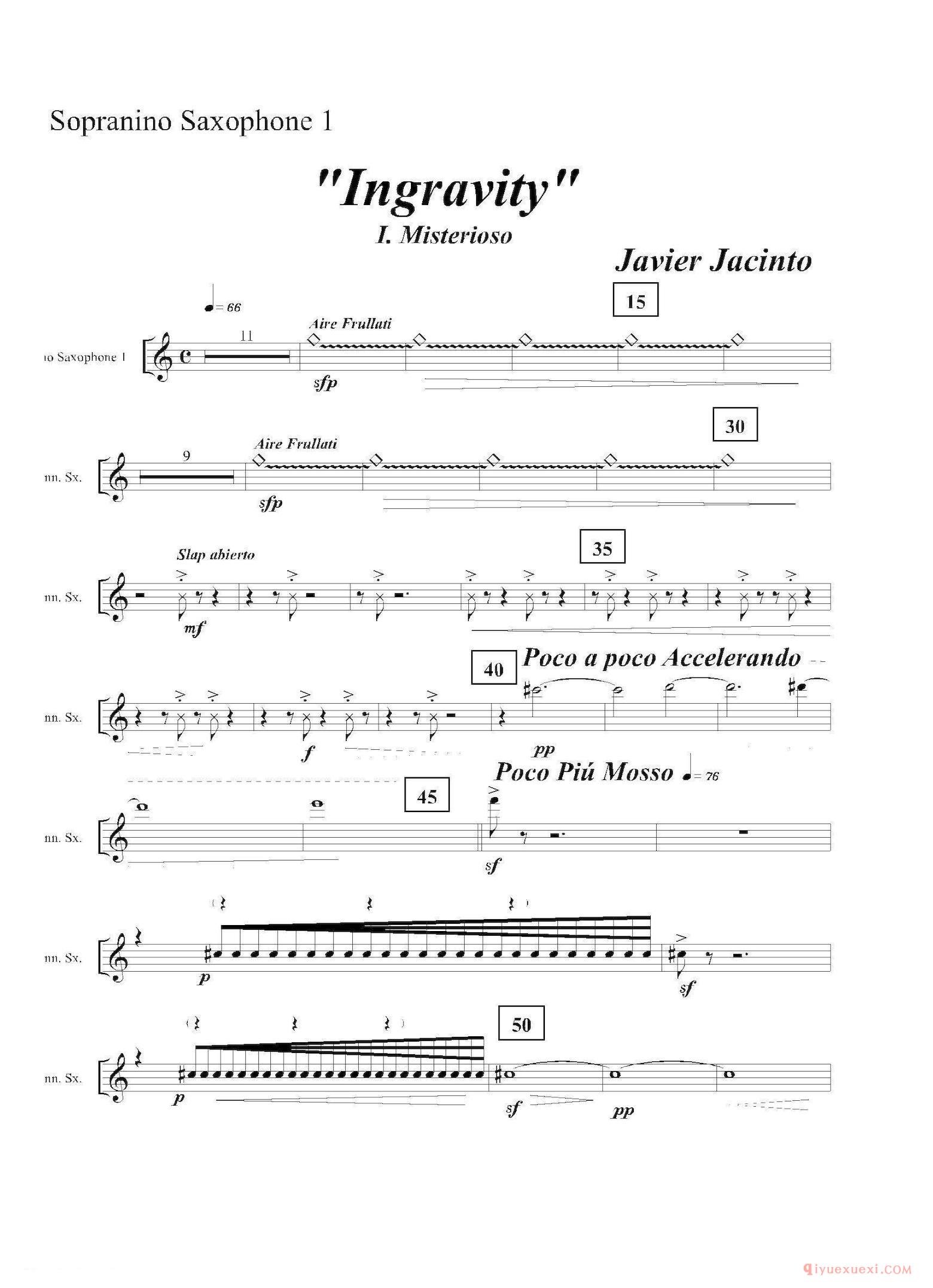 Ingravity(第一乐章)第一高音萨克斯分谱