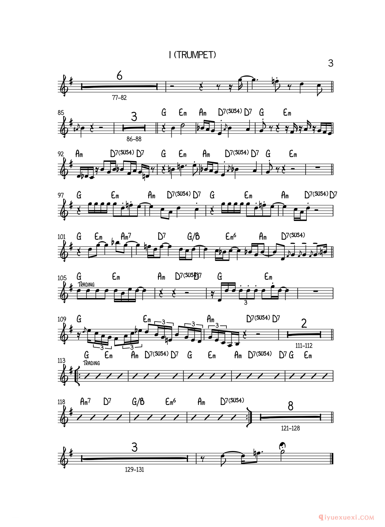 萨克斯乐谱[GrazinIn The Grass（I TRUMPET）]