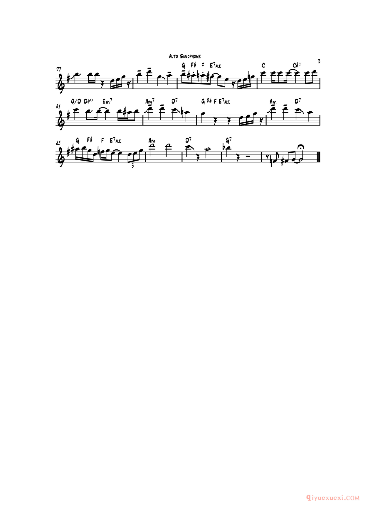萨克斯乐谱[Jingle Bells 中音萨克斯]
