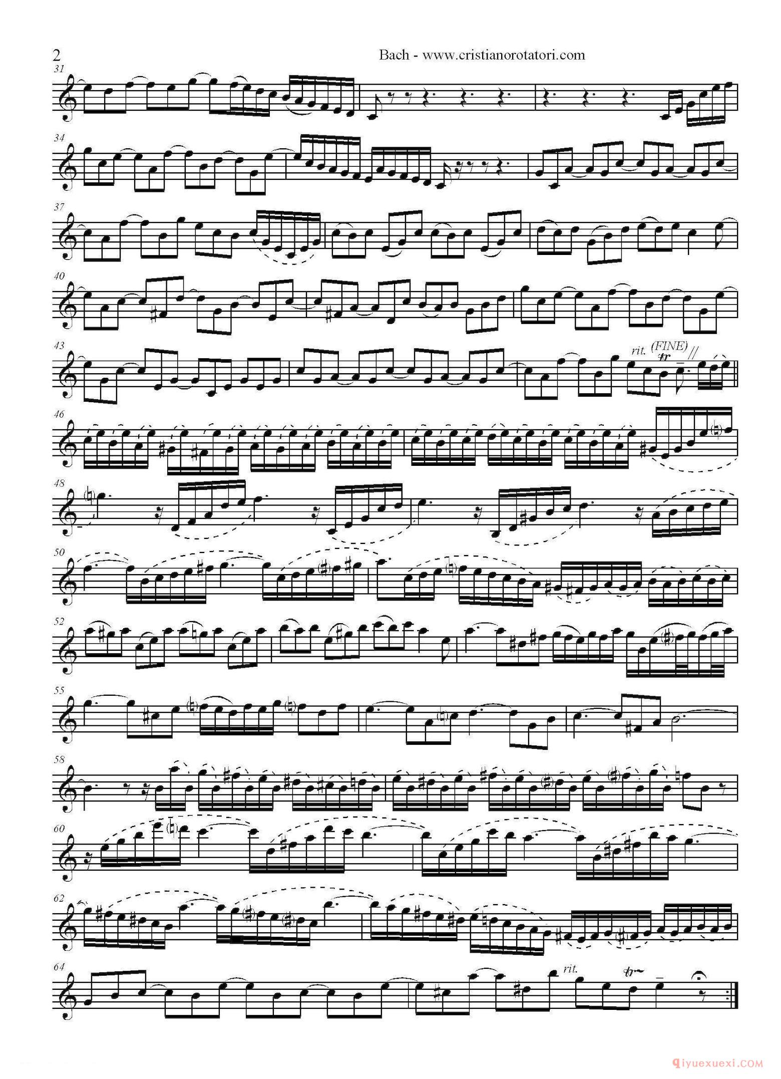 Concerto Brandeburghese(高音萨克斯)