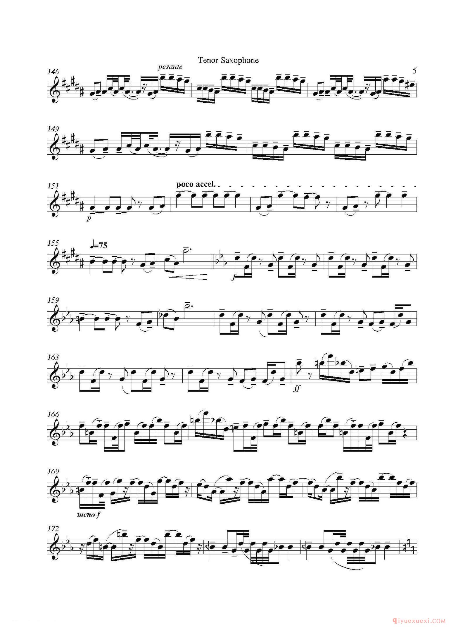Grigri(四重奏次中音萨克斯分谱)