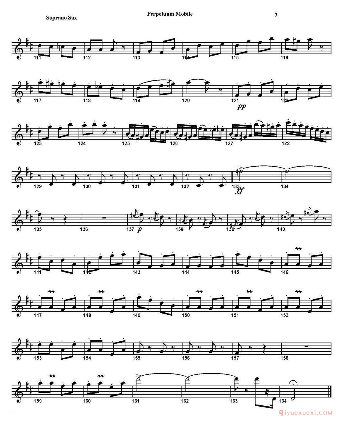 PERPETUUM MOBILE(四重奏·高音萨克斯分谱)