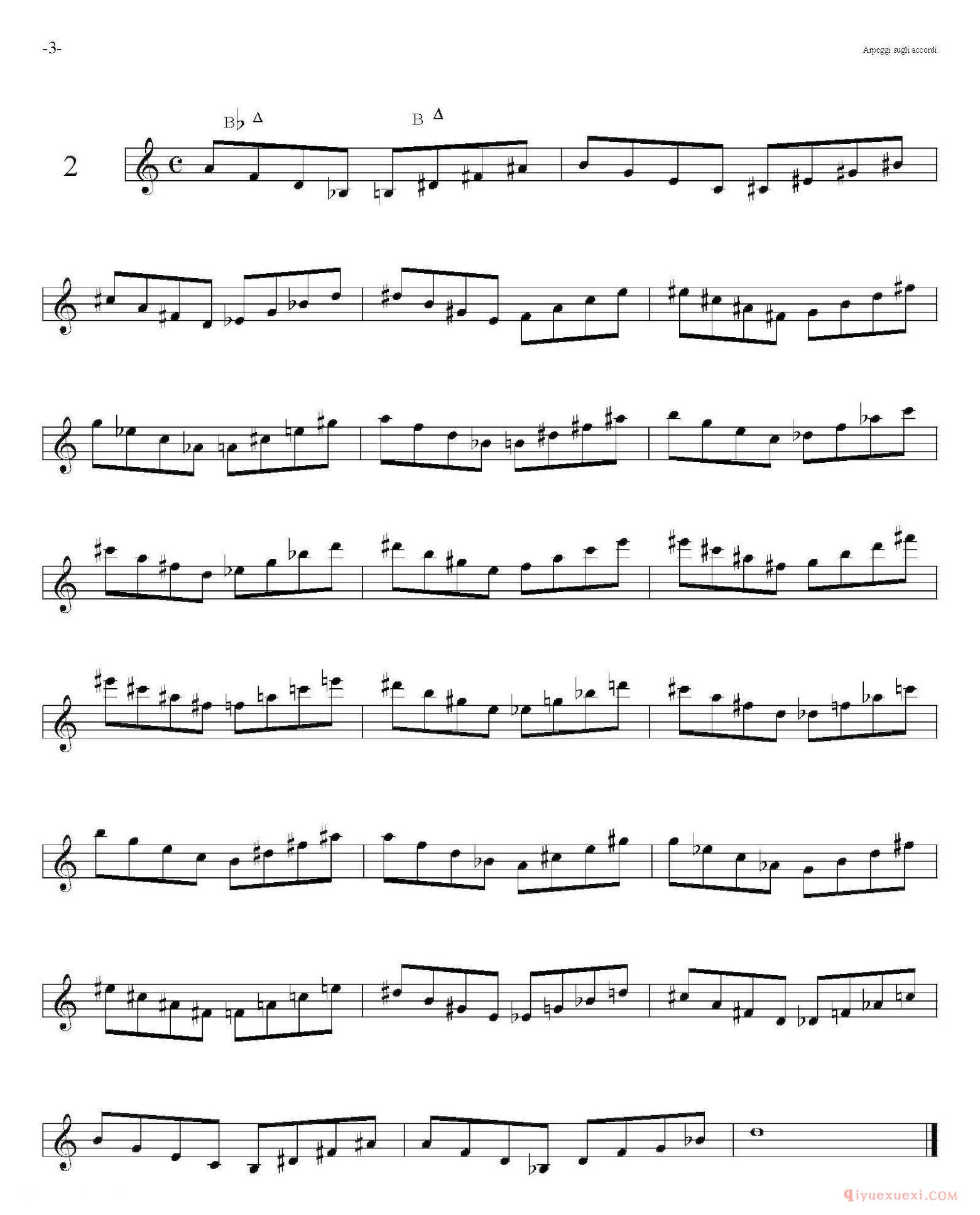 Sax Arpeggi sassofono F(萨克斯音阶练习)