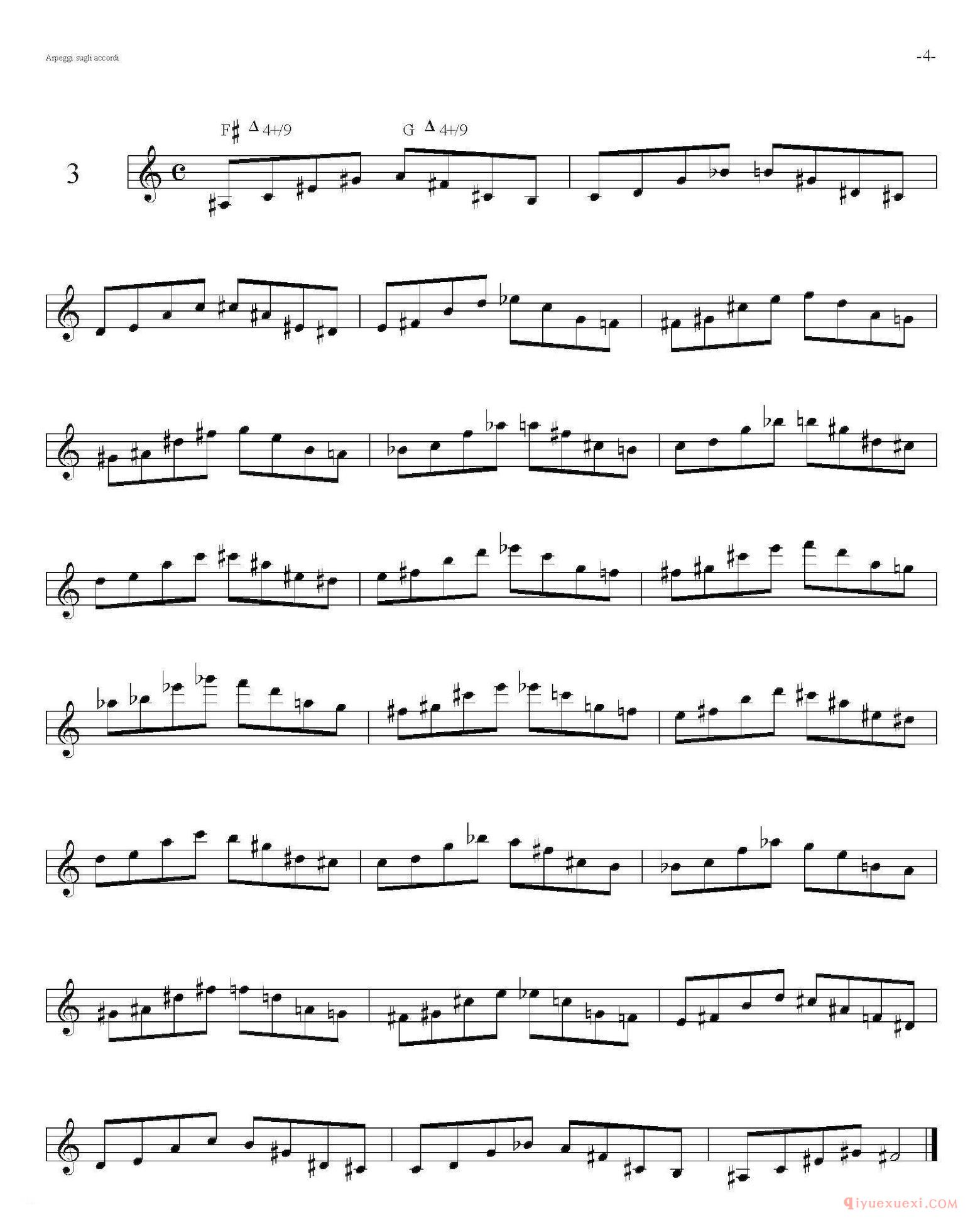 Sax Arpeggi sassofono F(萨克斯音阶练习)