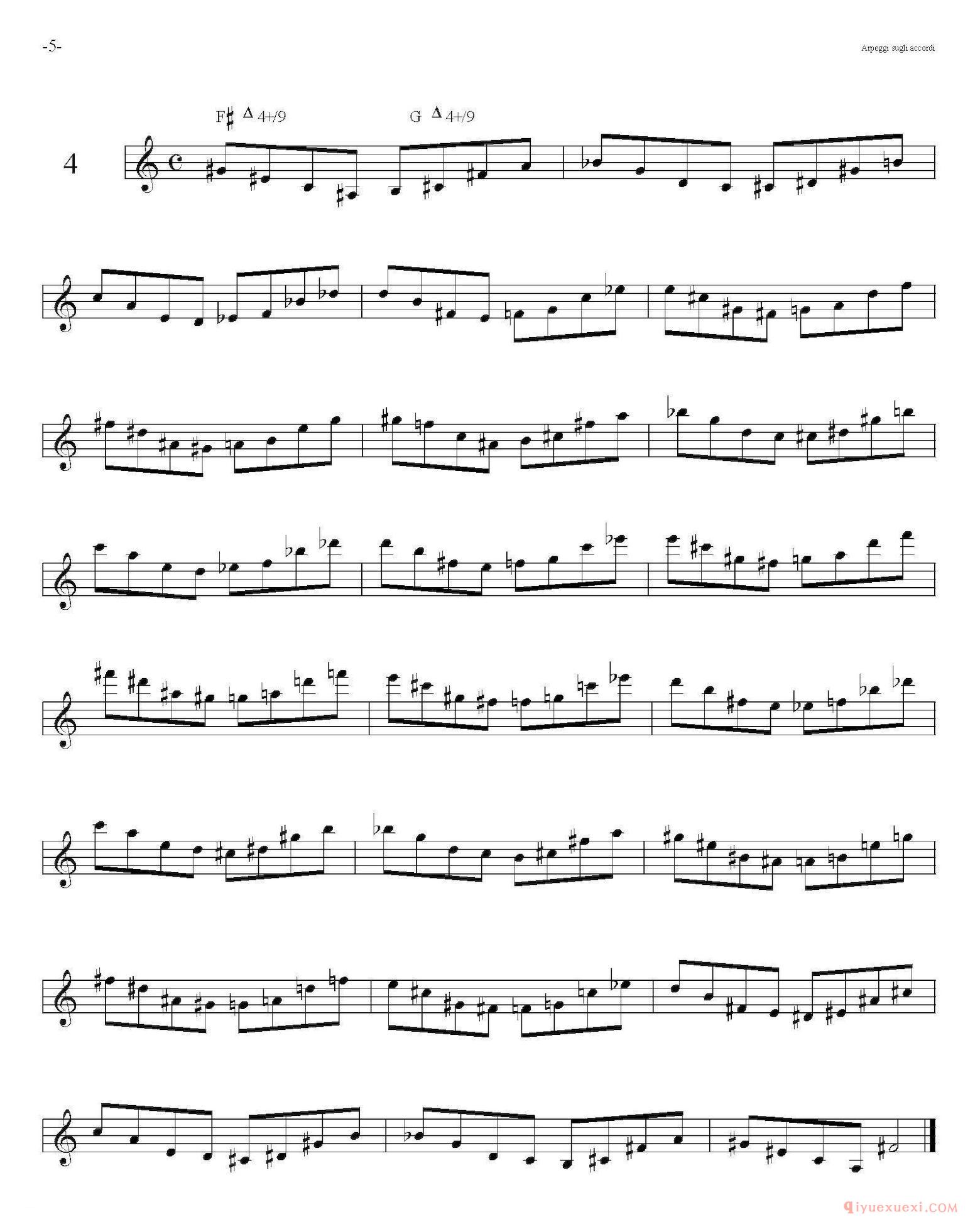 Sax Arpeggi sassofono F（萨克斯音阶练习)