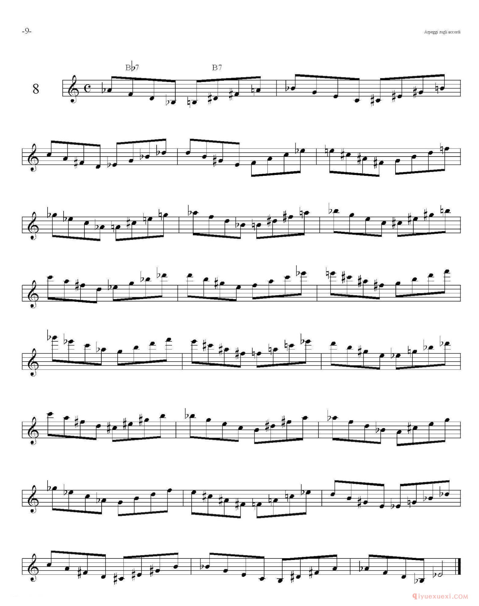 Sax Arpeggi sassofono F(萨克斯音阶练习)