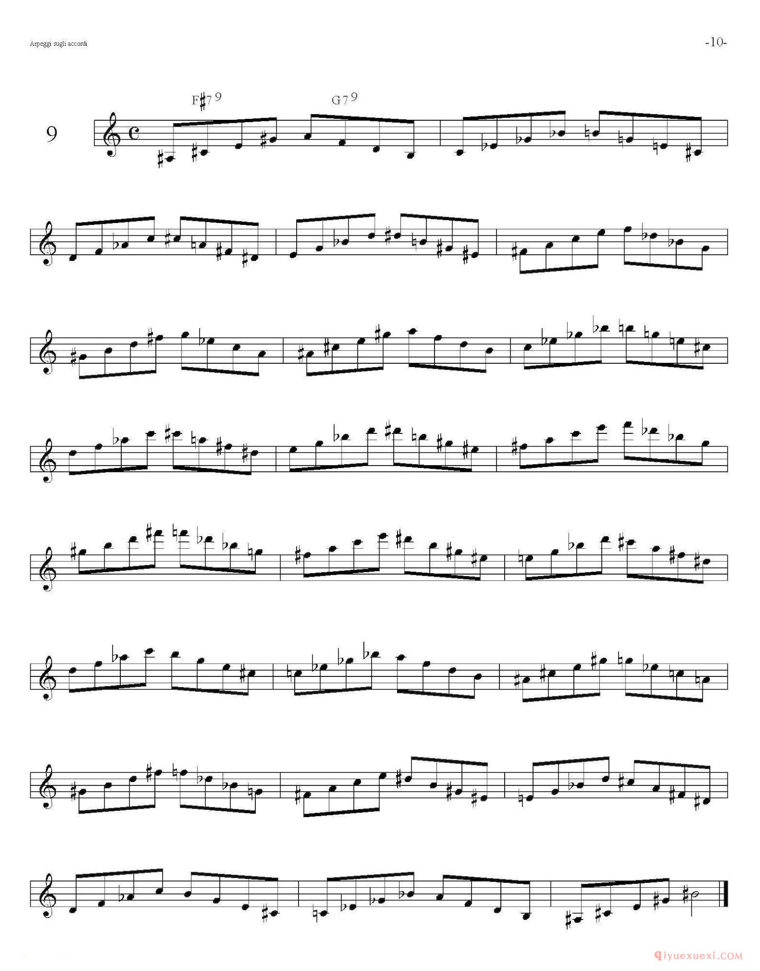 Sax Arpeggi sassofono F(萨克斯音阶练习)