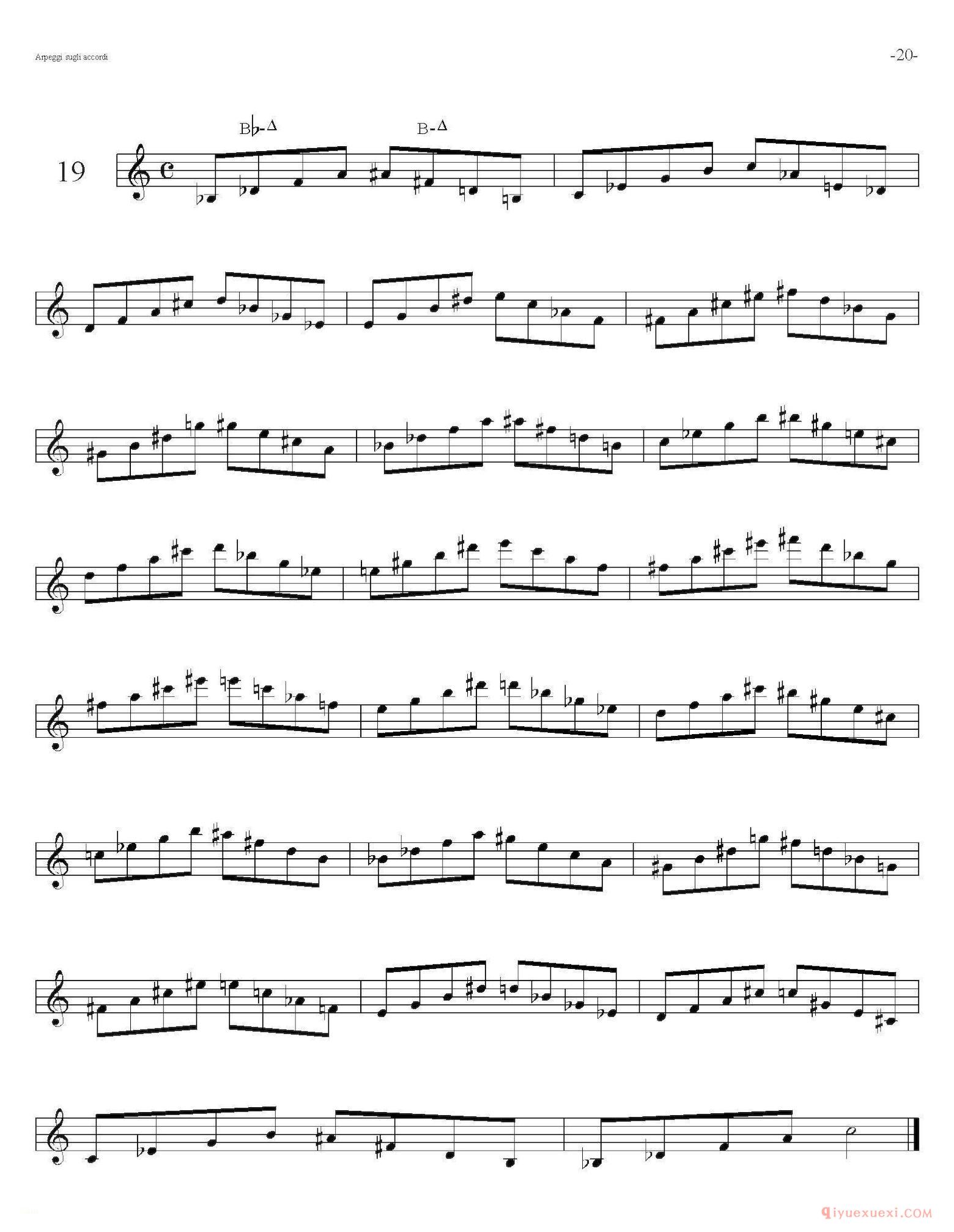 Sax Arpeggi sassofono F(萨克斯音阶练习)