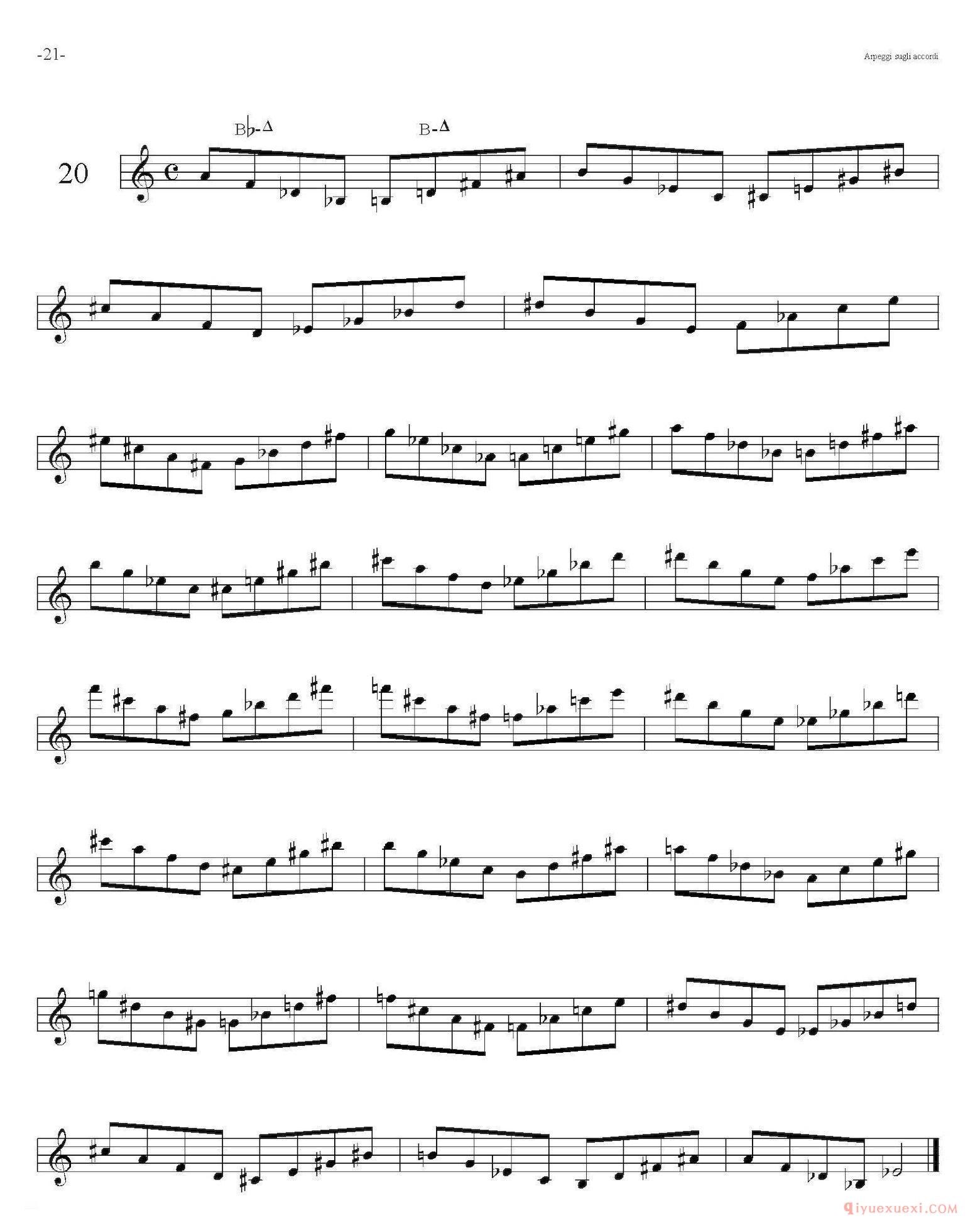 Sax Arpeggi sassofono F(萨克斯音阶练习)