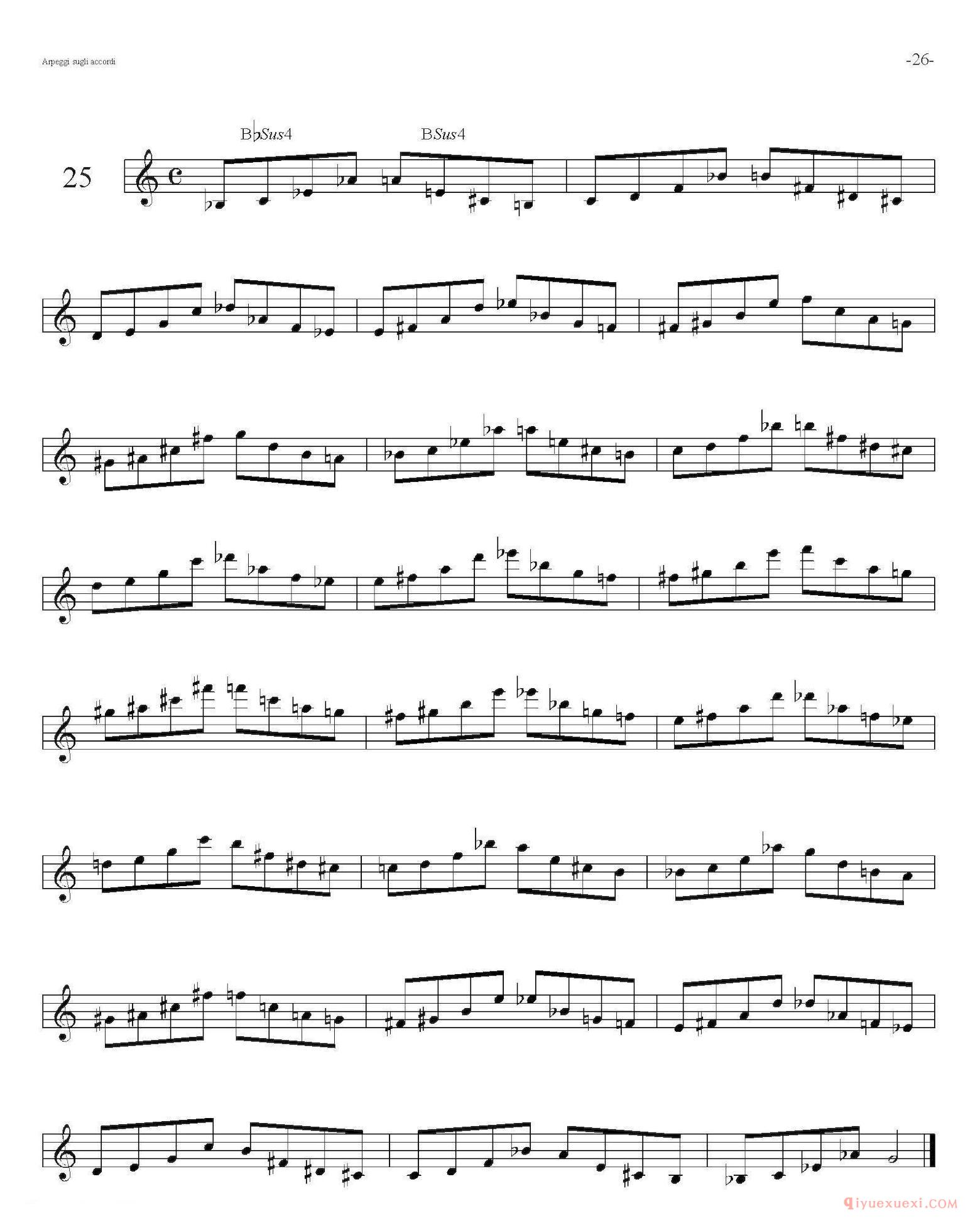 Sax Arpeggi sassofono F（萨克斯音阶练习)