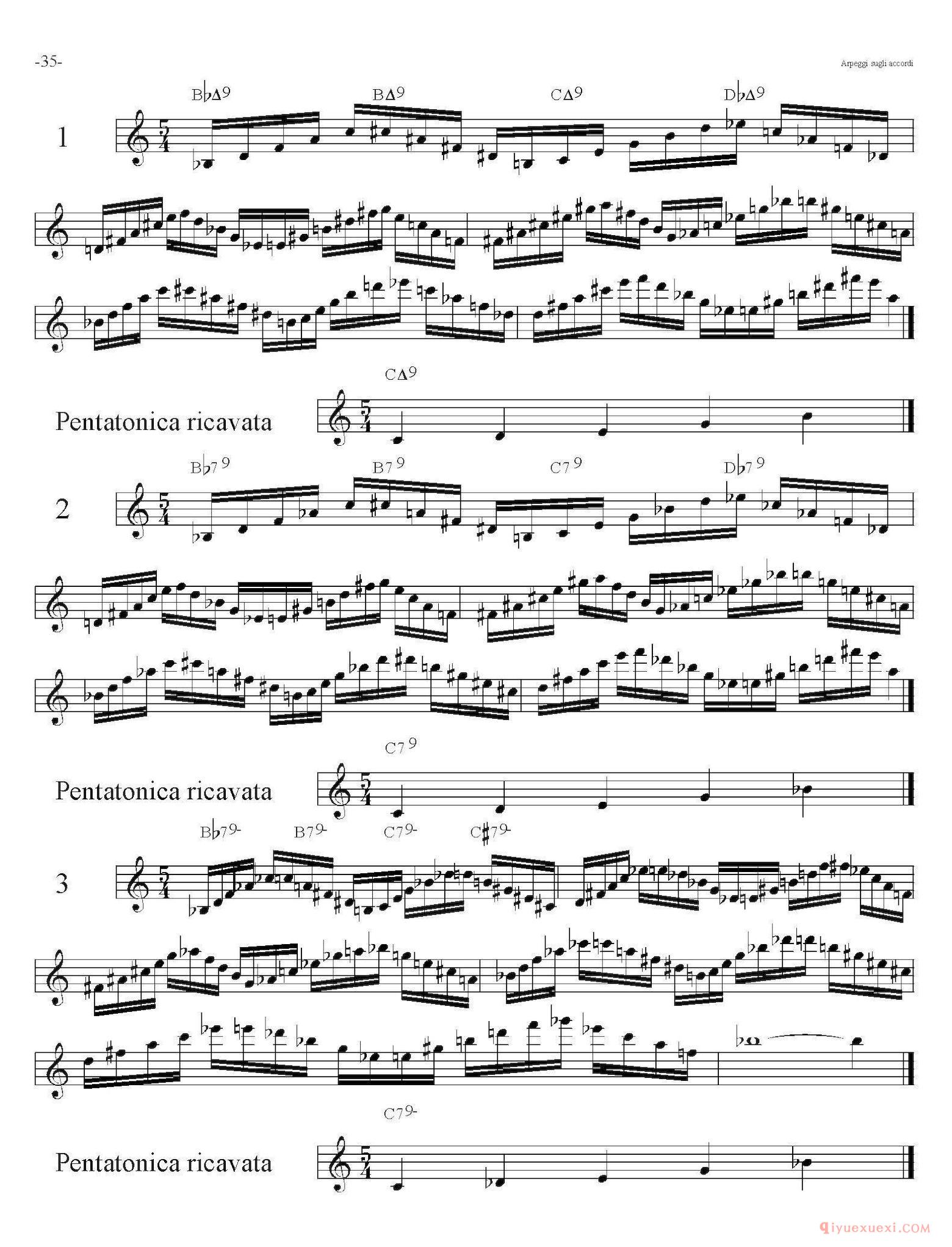 Sax Arpeggi sassofono F（萨克斯音阶练习)