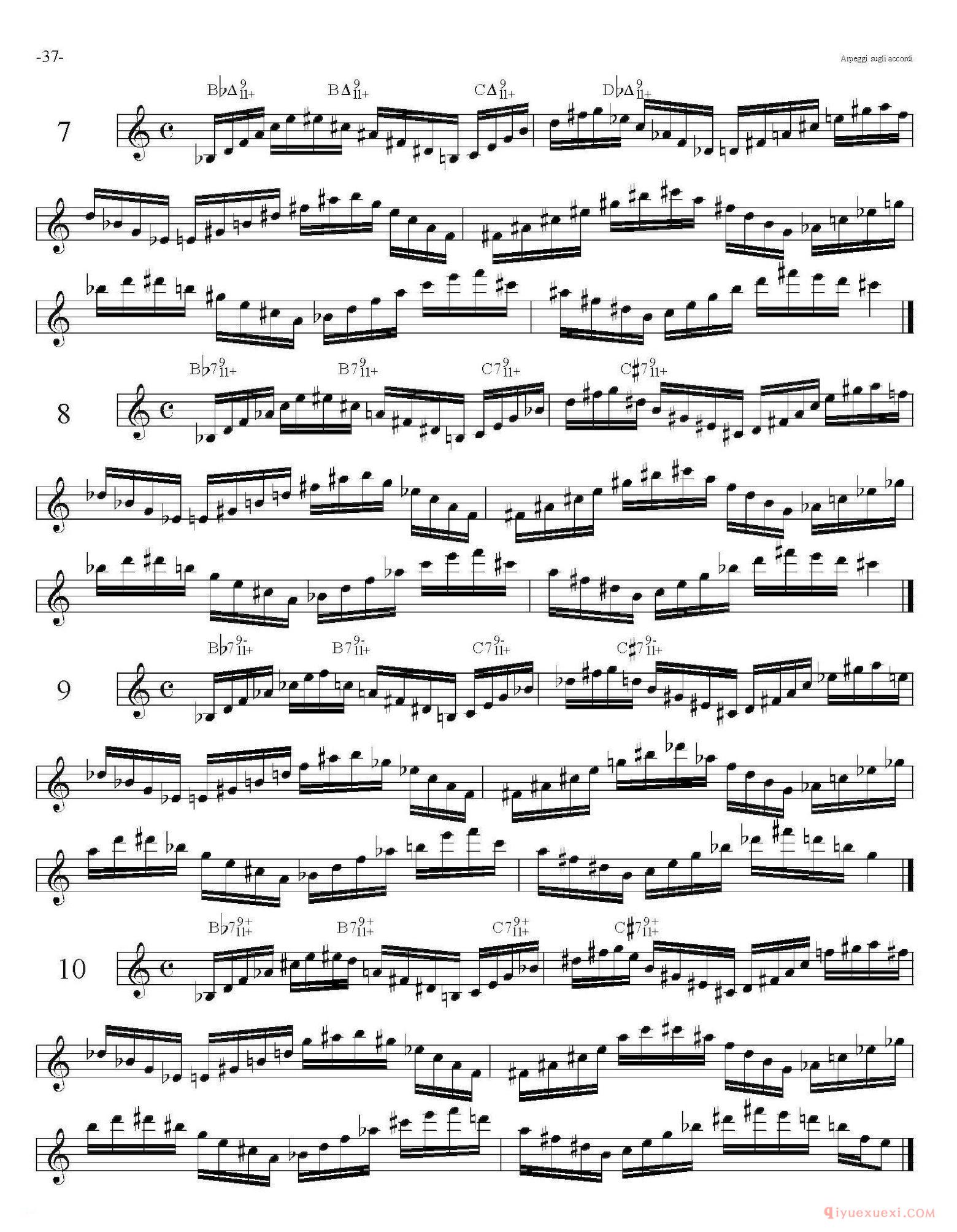 Sax Arpeggi sassofono F(萨克斯音阶练习)