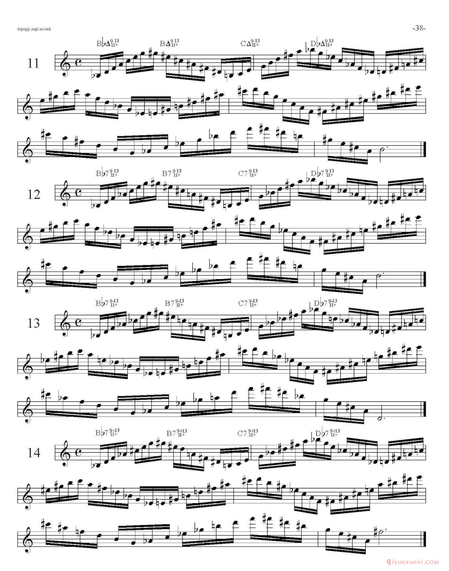Sax Arpeggi sassofono F(萨克斯音阶练习)