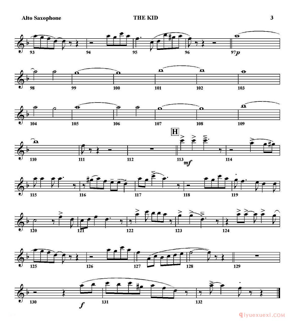 萨克斯谱[THE KID]四重奏