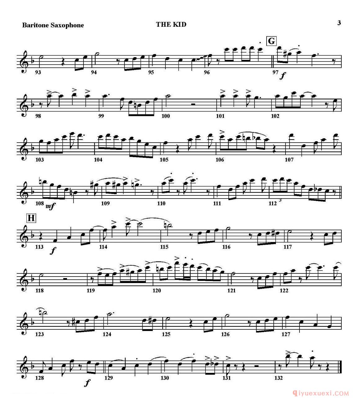 萨克斯谱[THE KID]四重奏