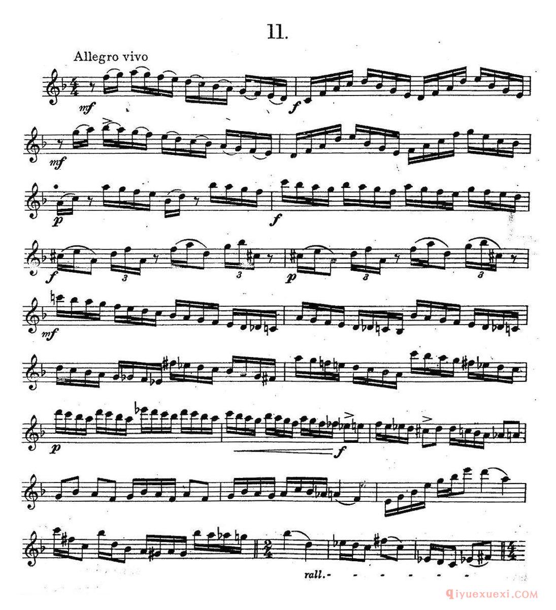 奇特克-萨克斯练习曲之11(ETUDY PRO SAXOPHON - FR ZITRK.op.3)