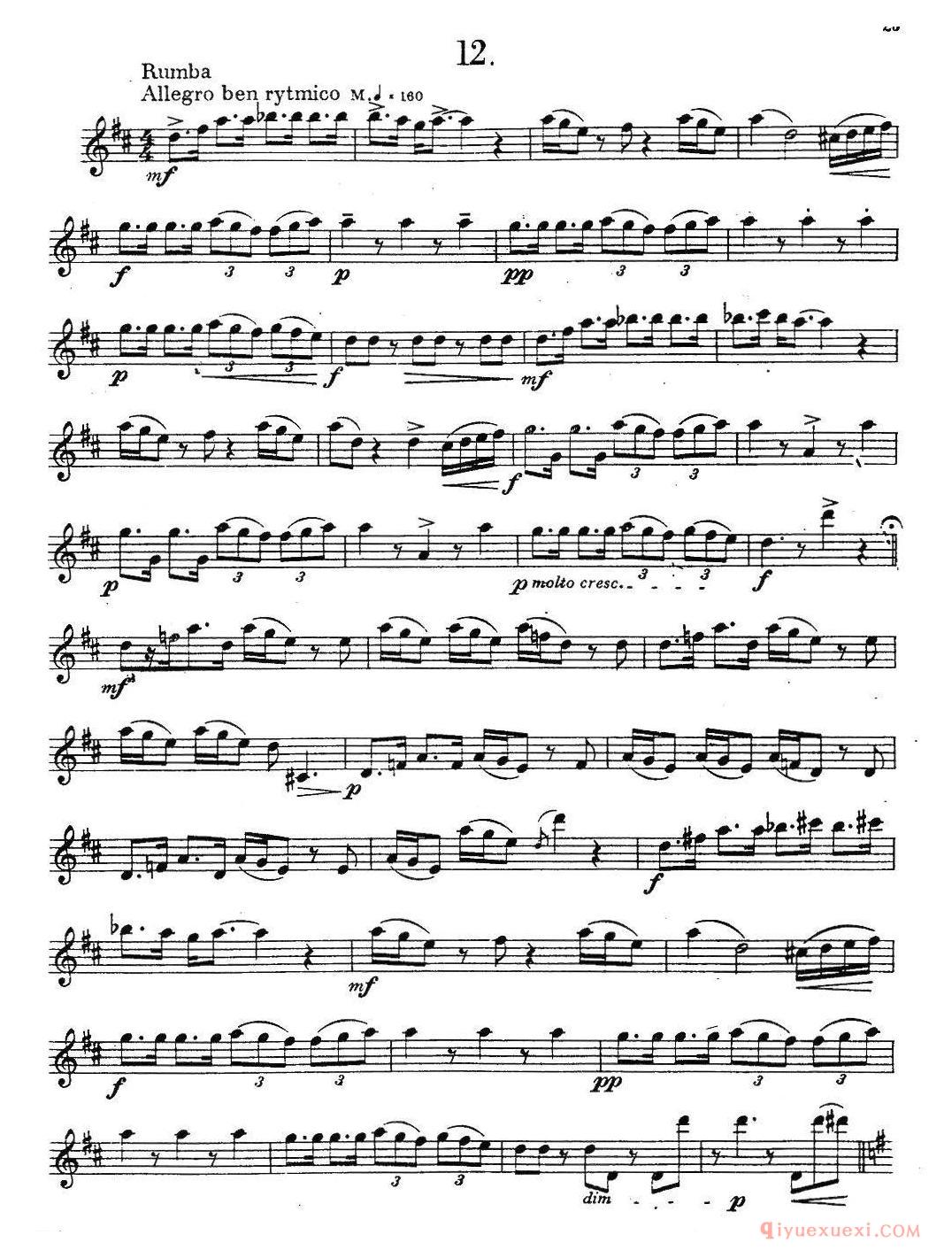 奇特克-萨克斯练习曲之12(ETUDY PRO SAXOPHON - FR ZITRK.op.3)
