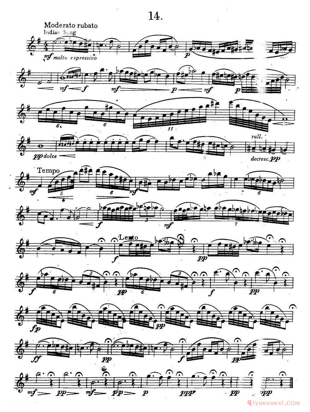 奇特克-萨克斯练习曲之14(ETUDY PRO SAXOPHON - FR ZITRK.op.3)