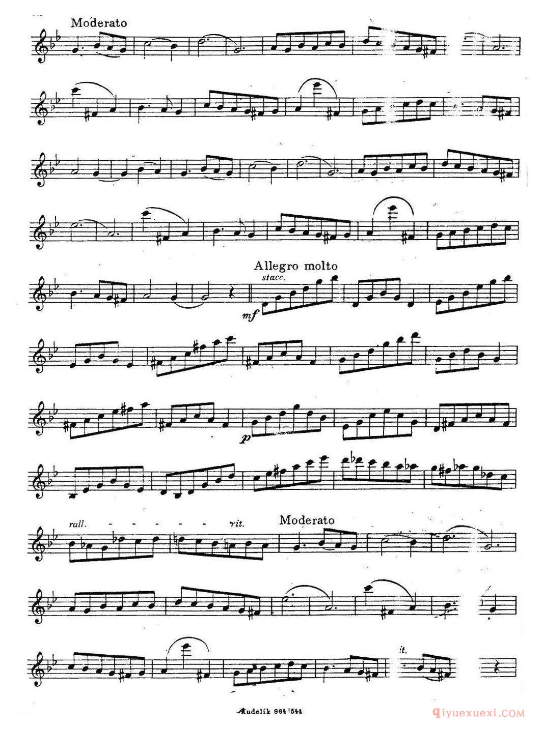 奇特克-萨克斯练习曲之15(ETUDY PRO SAXOPHON - FR ZITRK.op.3)