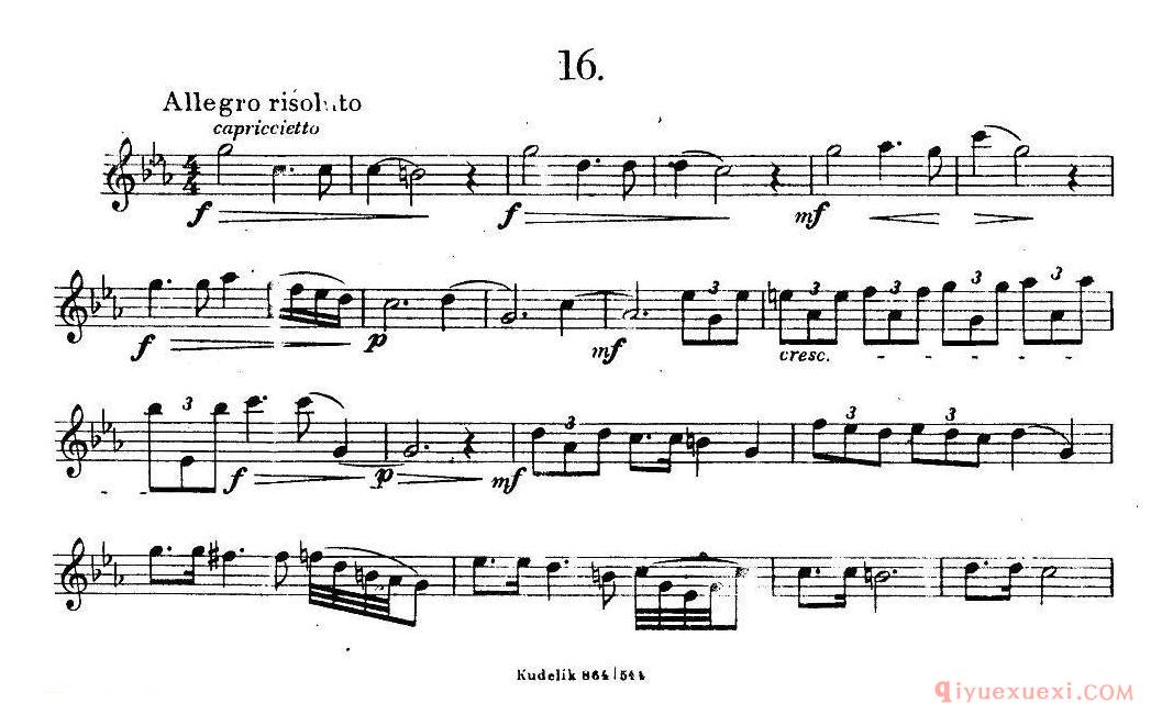 奇特克-萨克斯练习曲之16(ETUDY PRO SAXOPHON - FR ZITRK.op.3)